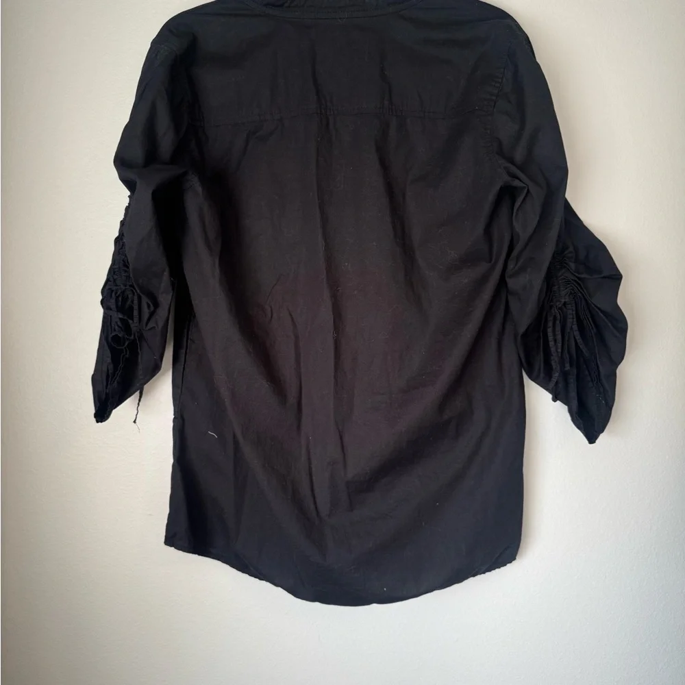 Tory Burch Black Utility Shirt-Jacket with Gold Hardware - Picture 5 of 5